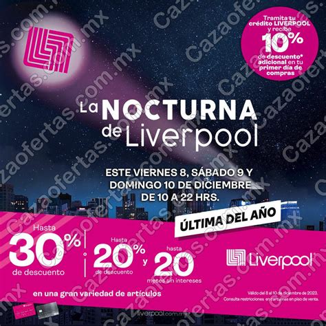 liverpool venta nocturna 2023 beneficios